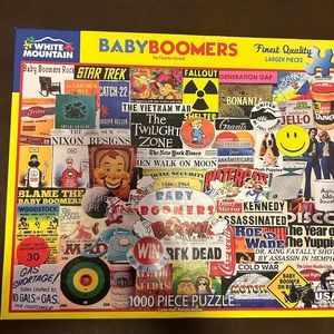 White Mountain 1000 piece puzzle. Baby Boomers.